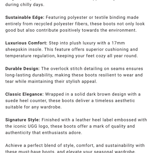 UGG Chocolate Brown Mid-Calf Sheepskin Boots - Picture 3 of 11